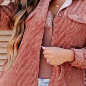 Love Tree Fashion reversible Corduroy bottom-up Shirt Jacket size Medium